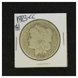 US Coins 1883-CC Morgan Silver Dollar, circulated