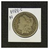 US Coins 1888-S Morgan Silver Dollar, circulated
