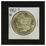US Coins 1882-S Morgan Silver Dollar, BU