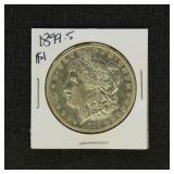US Coins 1899-S Morgan Silver Dollar, circulated