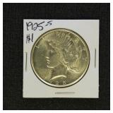 US Coins 1925-S Peace Silver Dollar, BU