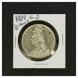 Great Britain Coins 1889 1/2 Crown