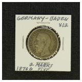 Germany Coins 1876-G 2 Marks