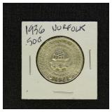 US Coins 1936 Norfolk Commemorative Half Dollar, B