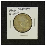 Germany Coins 1936 5 Marks