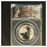 Great Britain Coins 2022 Silver 2 Pound Graded MS6