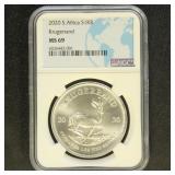 South Africa Coins 2020 Silver Krugerrand Graded M
