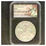 US Coins 2013-W Burnished Silver Eagle Graded MS69