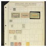 Somali Coast Stamps on Album Pages, mostly mint hi