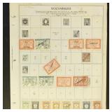 Mozambique Stamps on Album Pages, mostly mint hing