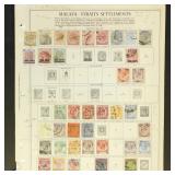 Malaya - Straits Settlements Stamps on Album Pages