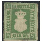 Mecklenburg Stamps #2 Used with faults CV $1,350