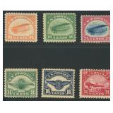 US Stamps #C1-C6 Mint Hinged 1918-1923 CV $325