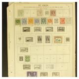 St. Lucia Stamps on Album Pages, mostly used and m