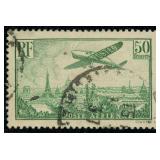 France Stamps #C14 Used 50c  Airmail CV $325