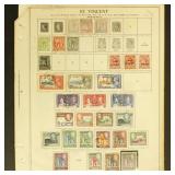 St. Vincent Stamps on Album Pages, mostly used and
