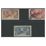 Great Britain Stamps #122-124 Used CV $205