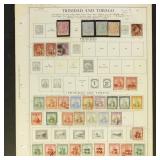 Trinidad and Tobago Stamps on Album Pages, mostly