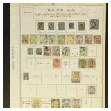 Thailand Stamps on Album Pages, mostly mint hinged
