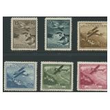 Liechtenstein Stamps #C1-C6 Mint Hinged CV $175