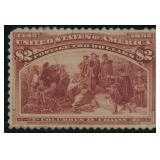 US Stamps #242 Mint OG $2 Columbian Expo Issue, so