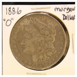 US Coins 1886-O Morgan Silver Dollar, circulated