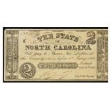 North Carolina Obsolete Currency $2 The State of N