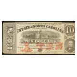 North Carolina Obsolete Currency $10 The State of