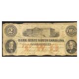 South Carolina Obsolete Currency $2 Bank of the St