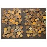 Worldwide Coins Circulated mix, dozens of 19th cen