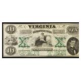Virginia Obsolete Currency $10 Virginia Treasury N