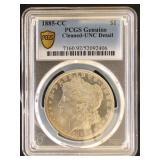 US Coins 1885-CC Morgan Silver Dollar Graded Uncir