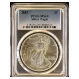 US Coins 2015 Silver Eagle Graded MS69 by PCGS