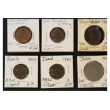 Worldwide Coins in 2 x 2s, mostly identified, good