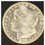 US Coins 1878 7 Over 8 Tail Feathers Morgan Silver