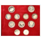 1980 Russian Olympics Silver Coin Set in two trays