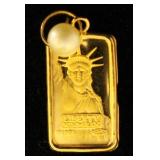 1 Gram .9999 Fine Gold Credit Suisse Mini Bar