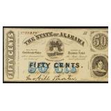 Alabama Obsolete Currency 50 Cent State of Alabama