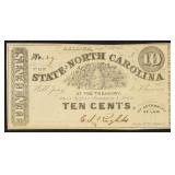 North Carolina Obsolete Currency 10 Cents The Stat