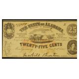 Alabama Obsolete Currency 25 Cent State of Alabama