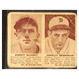 Charles Gehringer & Barney McCosky 1941 Double Pla