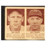 Bill Dickey & Red Rolfe 1941 Double Play Baseball