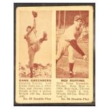 Hank Greenberg & Red Ruffing 1941 Double Play Base