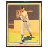 Mel Ott 1941 Play Ball Baseball Card #8, with crea