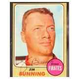 Jim Bunning Autograph 1968 Topps Baseball Card #21