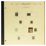 US Stamps 1850s-1930s Used collection on pages, in