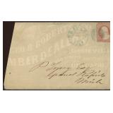 US 1860s Advertising Covers, both Chicago with 3 c