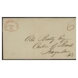 Martinsburg VA 1839 US Stampless Folded Letter wit