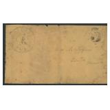 Mossy Creek VA 1855 US Stampless Cover with black