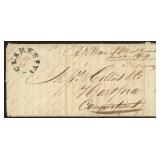 Clarksville VA 1830 US Stampless Folded Letter, wi